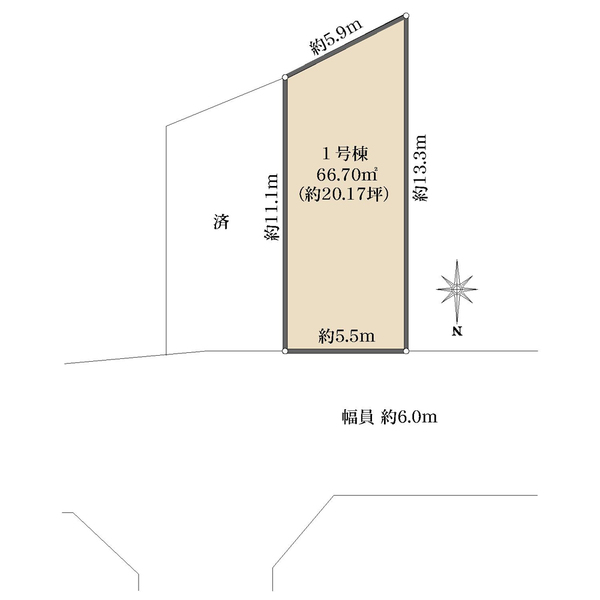 1号地の間取図