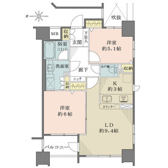 藤和河原町二条ホームズの間取図