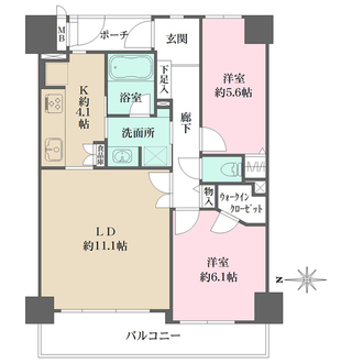 ベルシャトゥ御所南堺町の間取図
