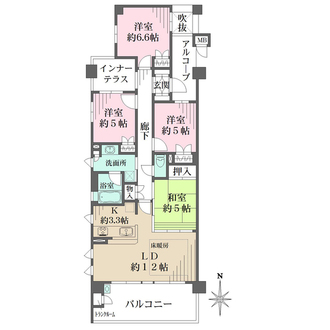 藤和ライブタウン新田辺の間取図