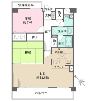 藤和ライブタウン御陵の間取図