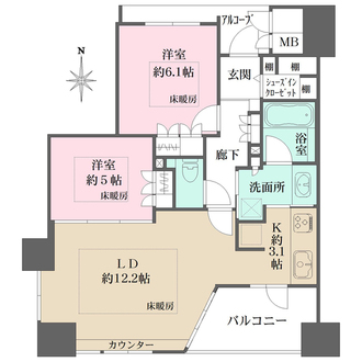 アーバンライフ　フォルムズ烏丸御池の間取図