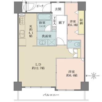 ベルシャトゥ御所南堺町の間取図