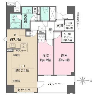 ザ・パークハウス堀川六角の間取図