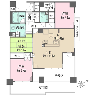 ザ・レジデンス京都祇園八坂通の間取図