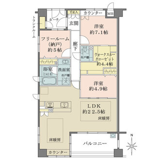 ファミール聖護院冷泉通りの間取図