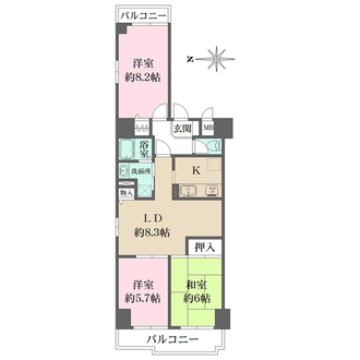 ルヴィラ堀川の間取図