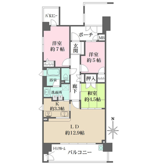 グランスイート京都梅小路公園の間取図