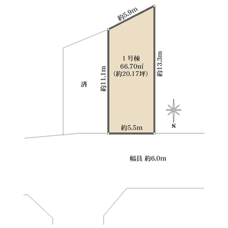 1号地の間取図