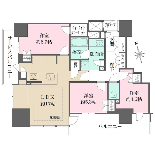 メトライズタワー大阪上本町の間取図