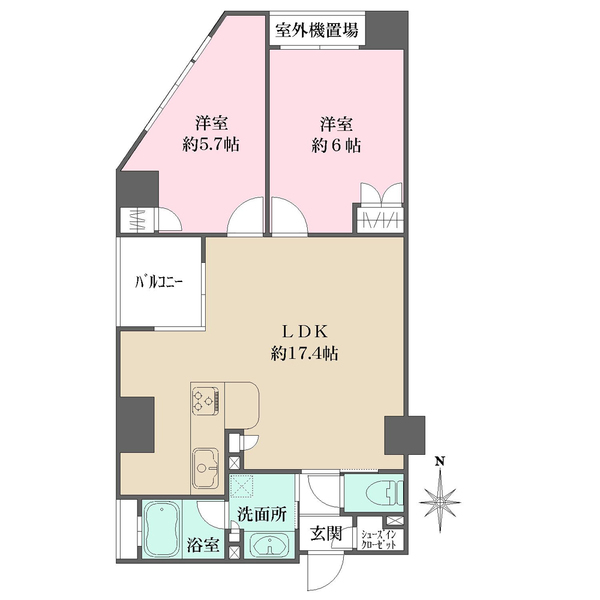 ライオンズ阿倍野昭和町の間取図