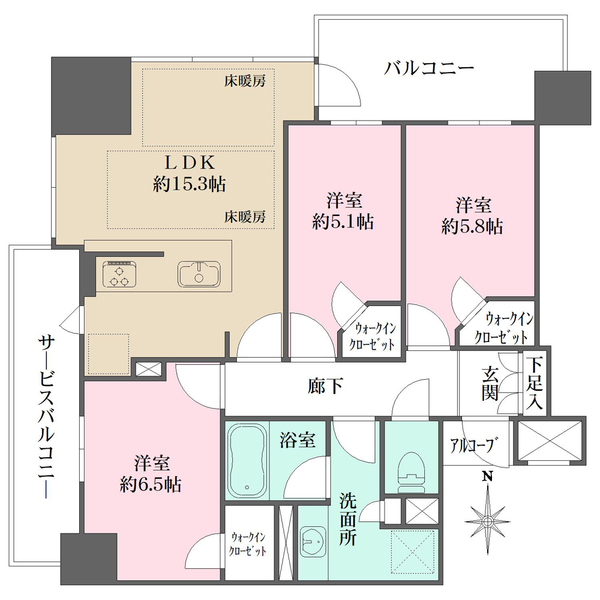 メトライズタワー大阪上本町の間取図