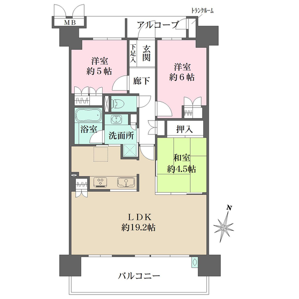グランドメゾン平野パークフロントの間取図