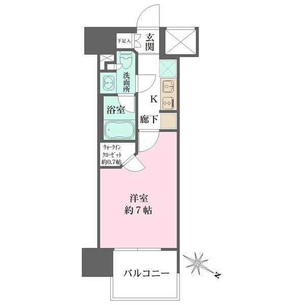パークリュクス大阪京町堀の間取図