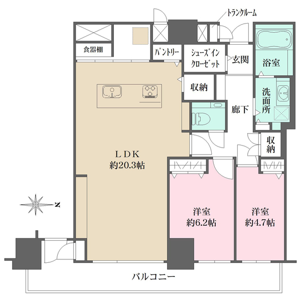 シティタワー大阪の間取図