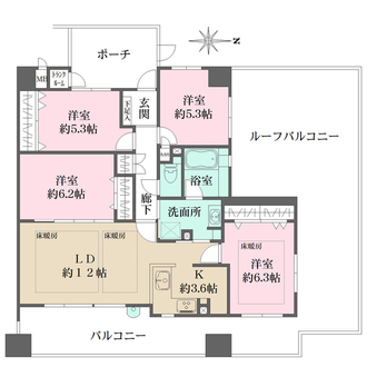 ファミール長居公園の間取図