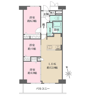 上本町ガーデンハイツの間取図