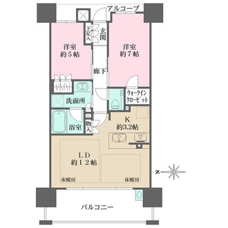 ザ・パークハウス谷町五丁目の間取図