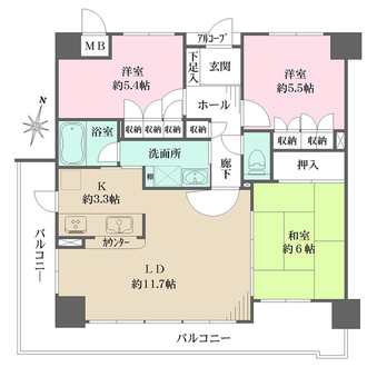 大拓メゾン住吉の間取図