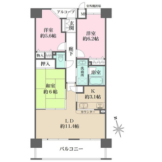 ファミール阿倍野昭和町の間取図