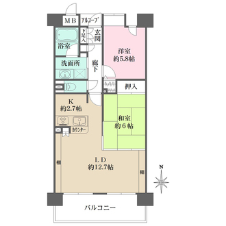 ファミール北加賀屋こもれびの街の間取図