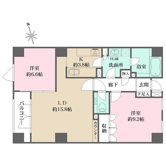 パレロワイヤル夕陽ケ丘離宮の間取図