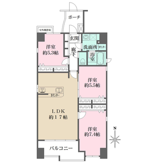グランドシーズ心斎橋東の間取図