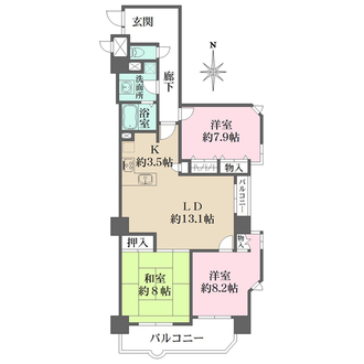 メロディーハイム緑橋の間取図