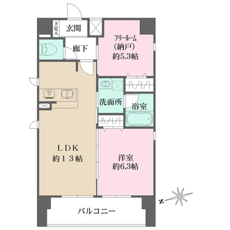 エグゼ真田山の間取図