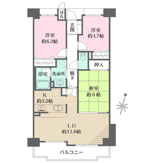 グランドメゾン江戸堀の間取図