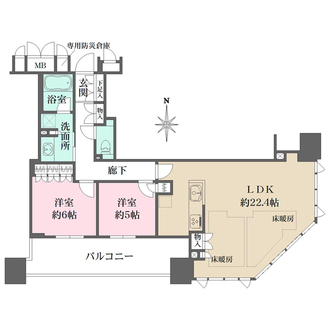 ブランズタワー大阪本町の間取図