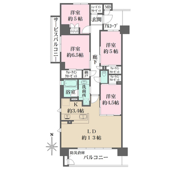 リビオ新金岡の間取図