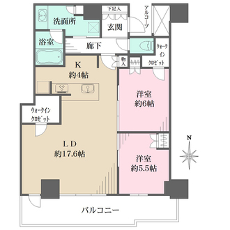 シエリアタワー大阪堀江の間取図