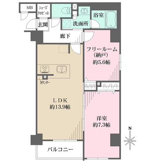 プレサンス上町台夕陽丘の間取図