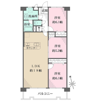 藤和南堀江コープの間取図
