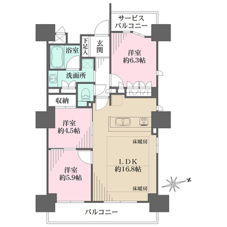 プラネ・ルネスプリングスタワー大阪の間取図