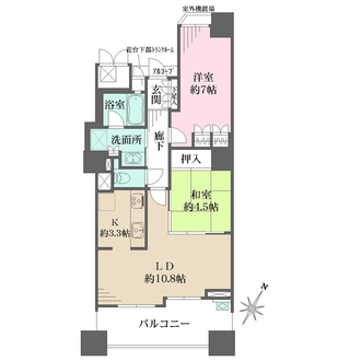 ジオタワー京町堀の間取図