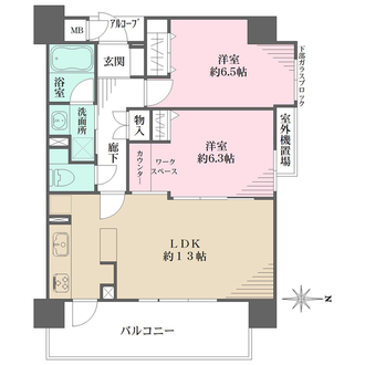 ファミール夕陽ヶ丘学園坂の間取図