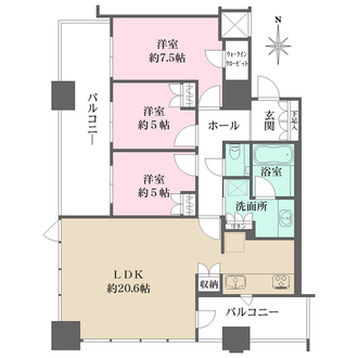 クラッシィタワー淀屋橋の間取図