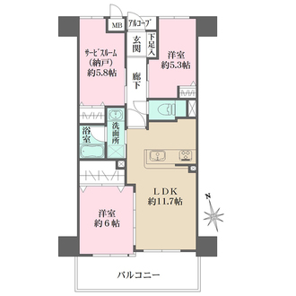 ルナ・ピエーナー阿波座の間取図