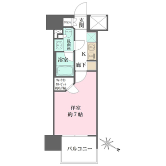 パークリュクス大阪京町堀の間取図