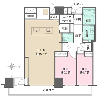 シティタワー大阪の間取図