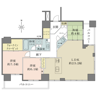 ディーグランセ上町台ハイレジデンスの間取図