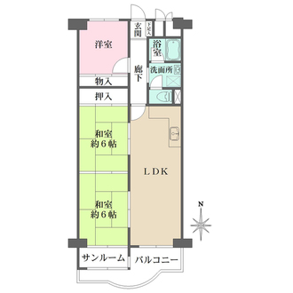 エバーグリーン住吉の間取図