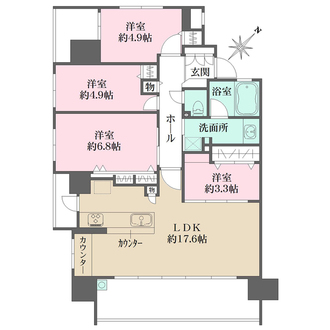 ブライトアクシス弁天町の間取図