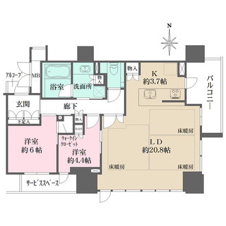 ジオタワー堺筋本町の間取図