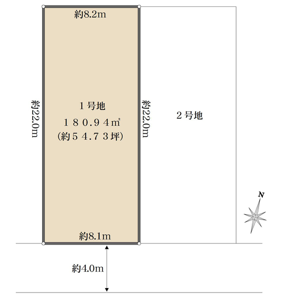 1号地の間取図