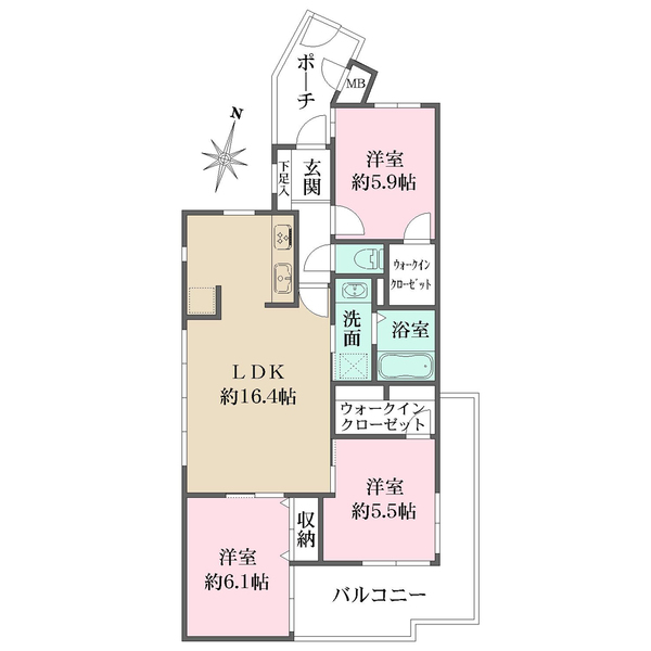 ロータリー宝塚南口の間取図