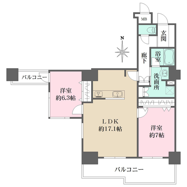 ファミール宝塚グランスイートタワーの間取図