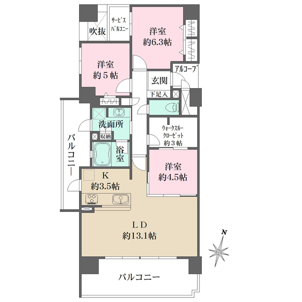 宝塚南口アーバンライフの間取図